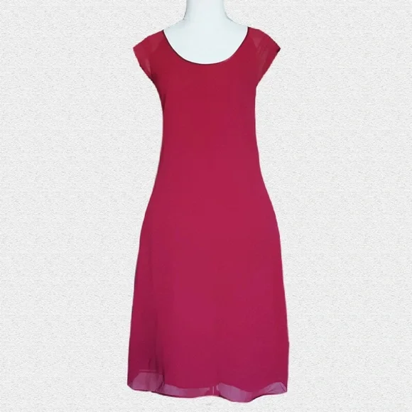 DAVID LAWRENCE Magenta Formal Midi Dress, 100% Viscose. Design, Smart Casual - Picture 1 of 8